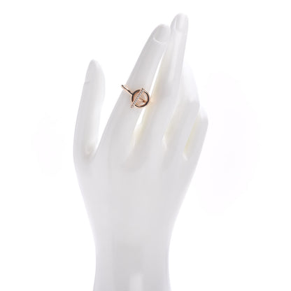 Hermes 18K Rose Gold Diamond PM Echappee Ring 53 6.25 2 of 6