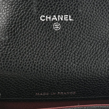 Chanel Caviar Quilted Flap Card Holder Wallet Black 6 of 12