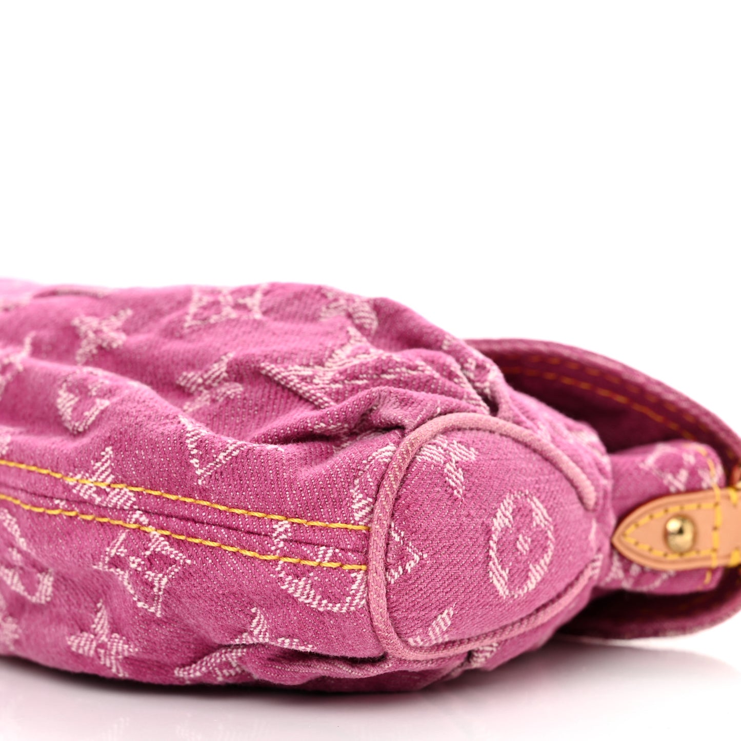 Monogram Denim Mini Pleaty Fuchsia