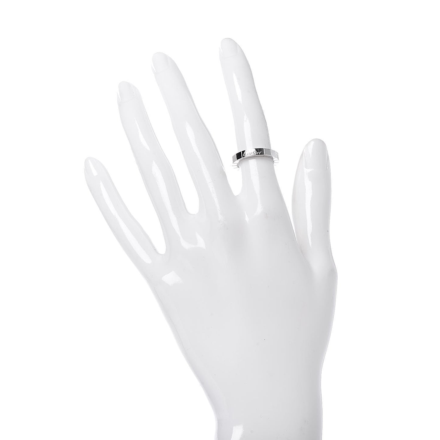 18K White Gold Lanieres Ring 48 4.5