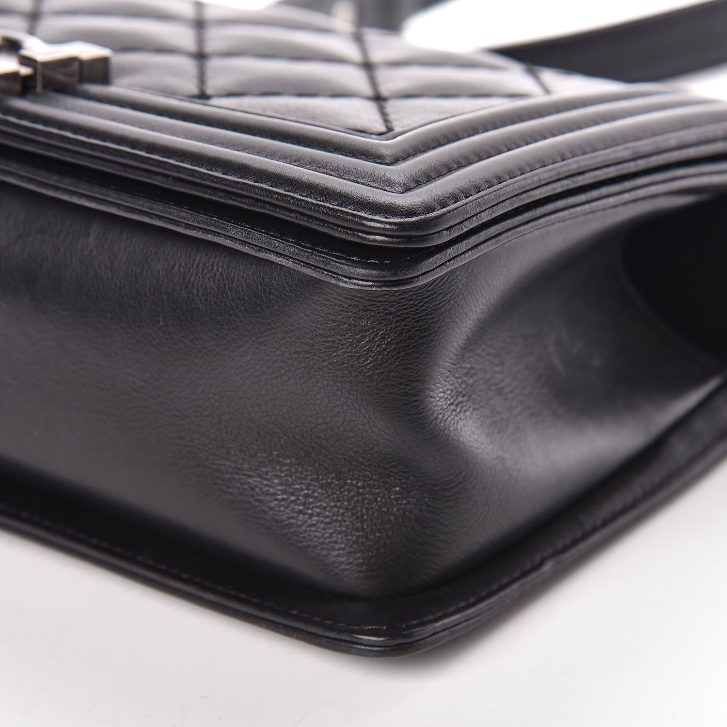 Chanel Calfskin Double Stitch Medium Boy Flap Black 15 of 16