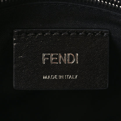 Fendi Vitello Grace F is Fendi Bi-Color FF 1974 Embossed Zip Pouch Maya Black 6 of 9