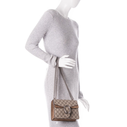Gucci GG Supreme Monogram Mini Dionysus Shoulder Bag Taupe 3 of 7