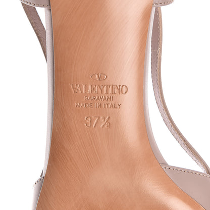 Valentino Garavani Calfskin Tonal Vlogo Slingback 40mm Pumps 37.5 Poudre 6 of 10