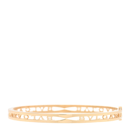 Bulgari 18K Yellow Gold B.Zero1 Bvlgari Logo Bangle Bracelet SM 2 of 3