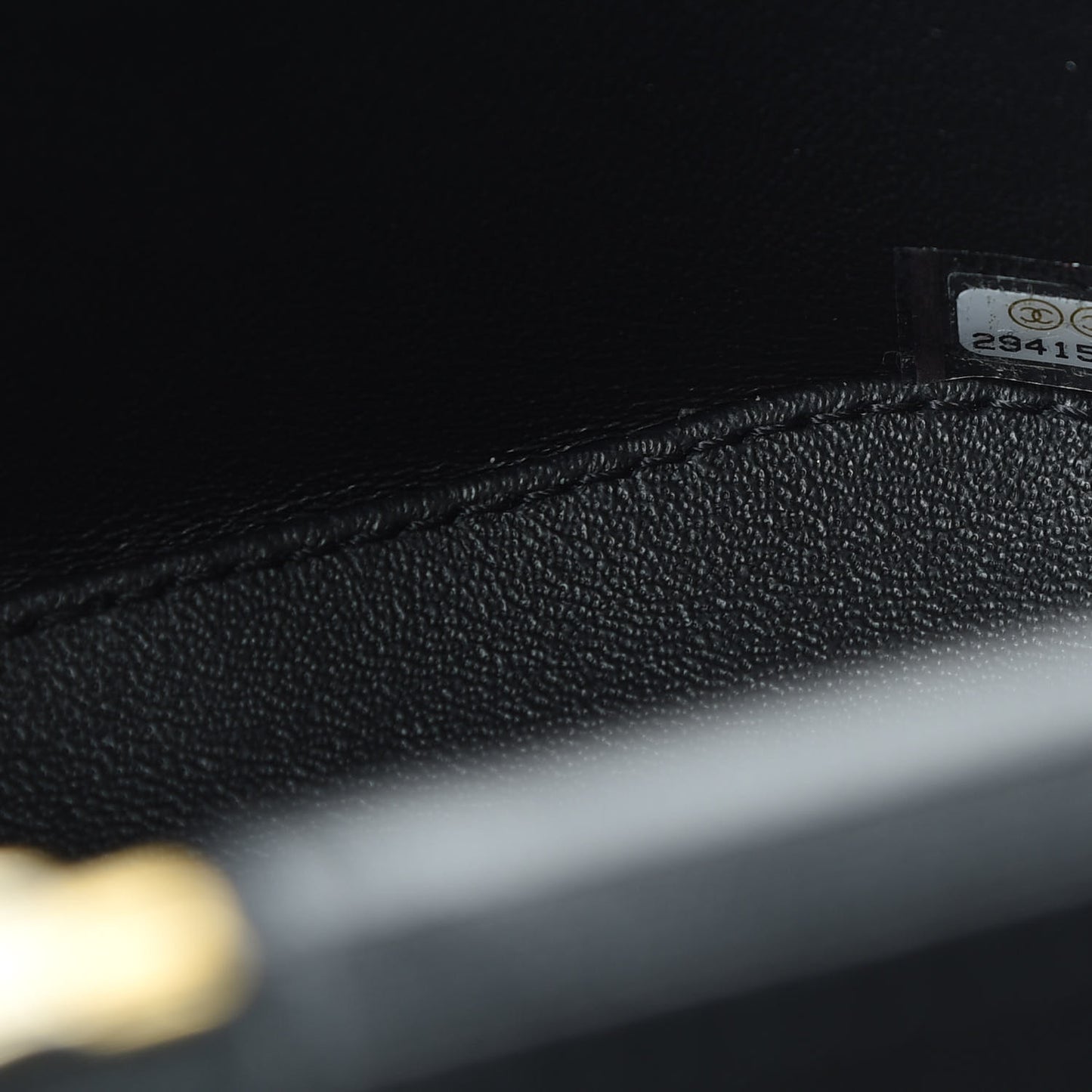 Lambskin Quilted Trendy Vanity Case Black