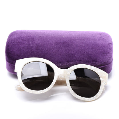Gucci Round Frame GG Star Sunglasses GG0207S White 8 of 8