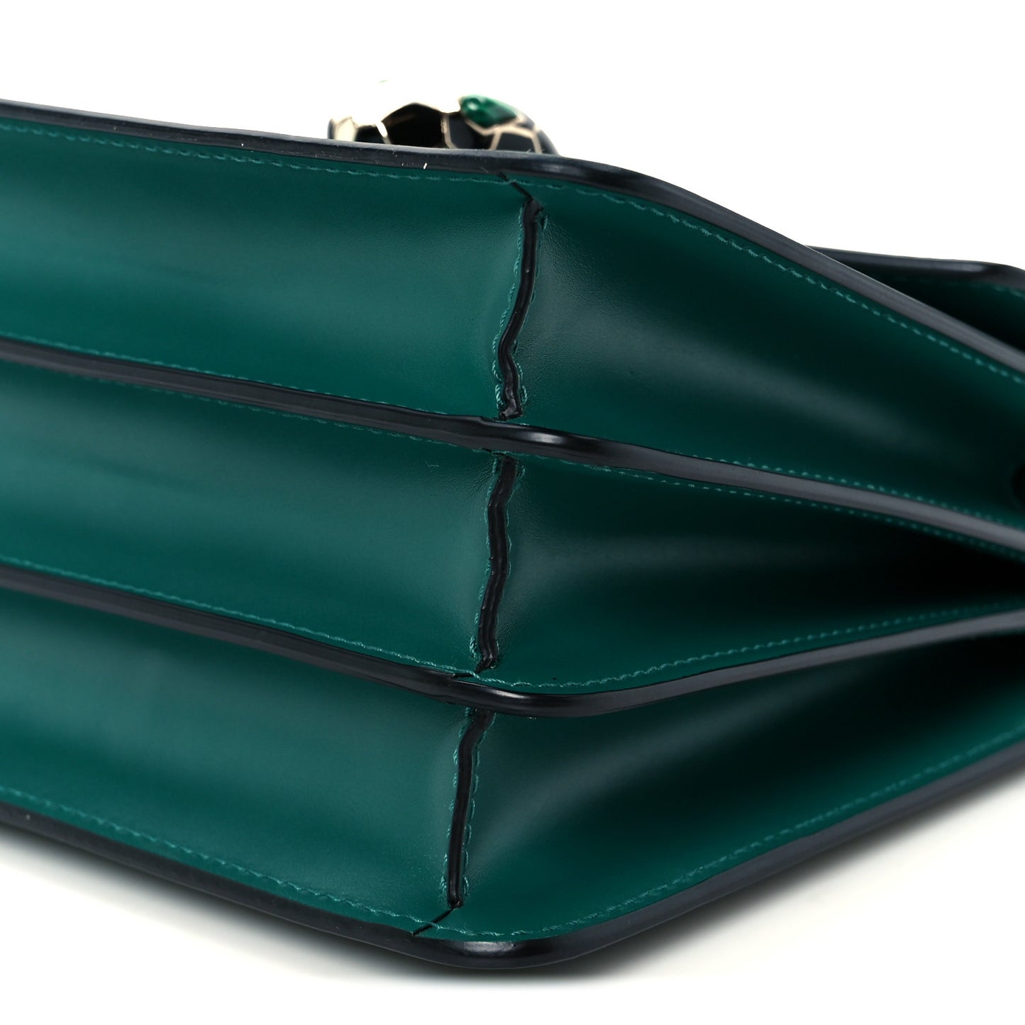 Calfskin Serpenti Forever Top Handle Emerald Green