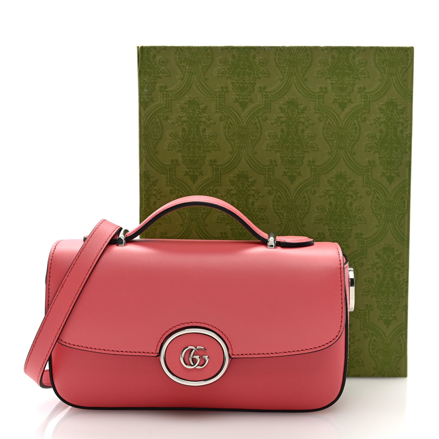 Senna Calfskin Petite GG Top Handle Shoulder Bag Pink