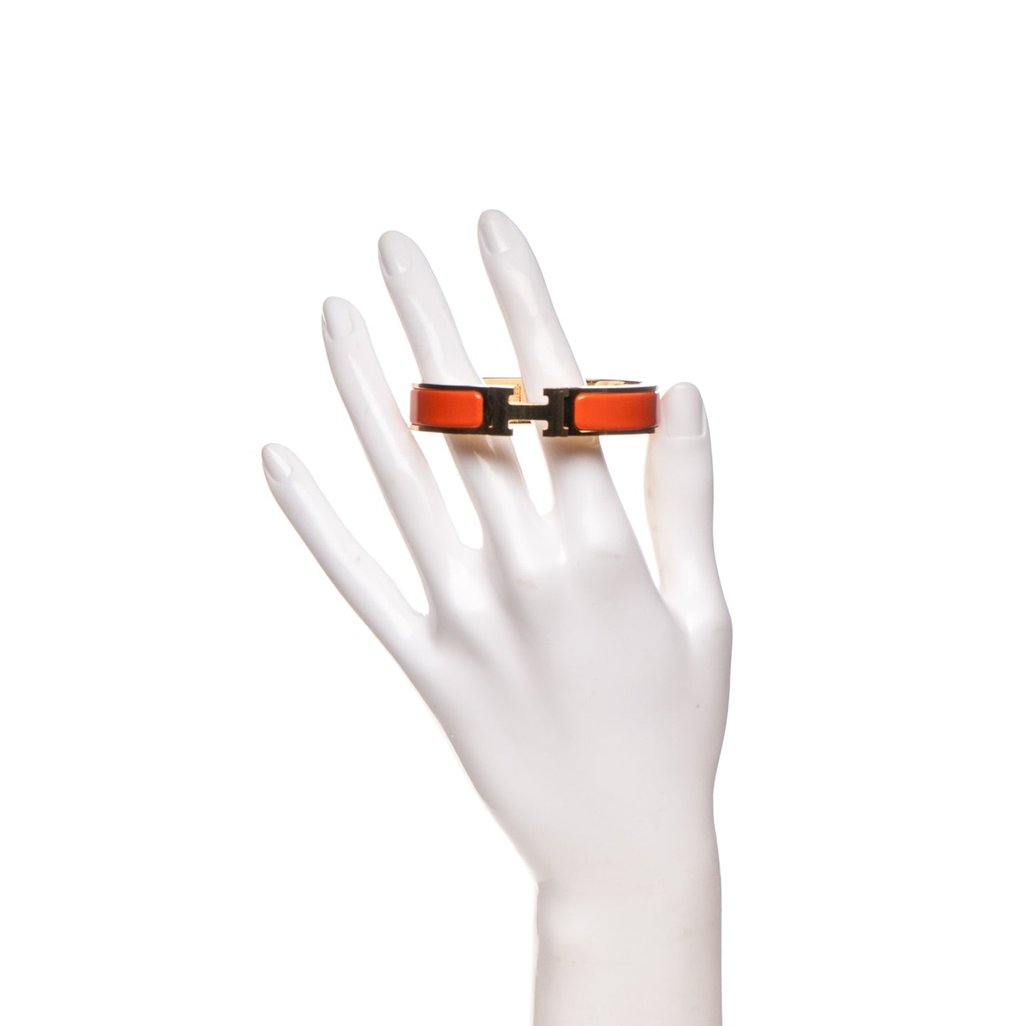 Enamel Narrow Clic Clac H Bracelet PM Orange