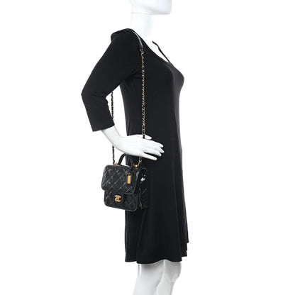 Chanel Patent School Memory Mini Top Handle Flap Black 2 of 10