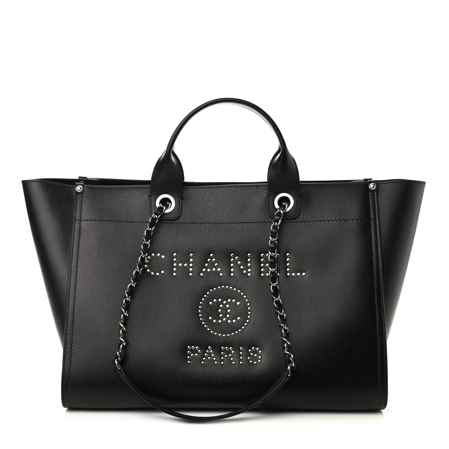 Chanel Caviar Medium Studded Deauville Tote Black 1 of 9