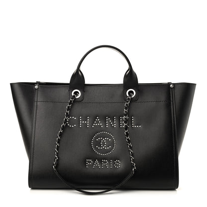 Chanel Caviar Medium Studded Deauville Tote Black 1 of 9