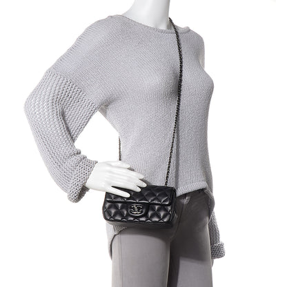 Chanel Lambskin Quilted Extra Mini Flap Black 2 of 9