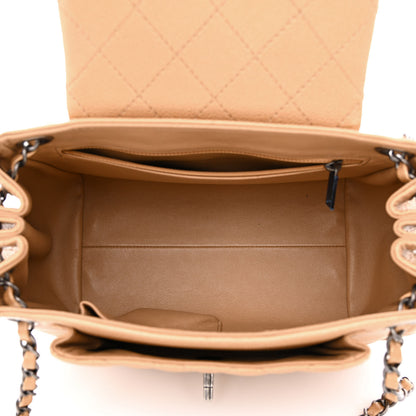Chanel Caviar Quilted CC Accordion Shopping Bag Beige 5 of 12
