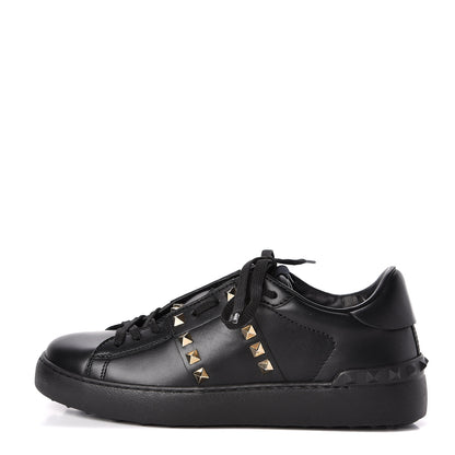 Valentino Garavani Calfskin Rockstud Untitled Open Sneakers size 37 Black 1 of 8