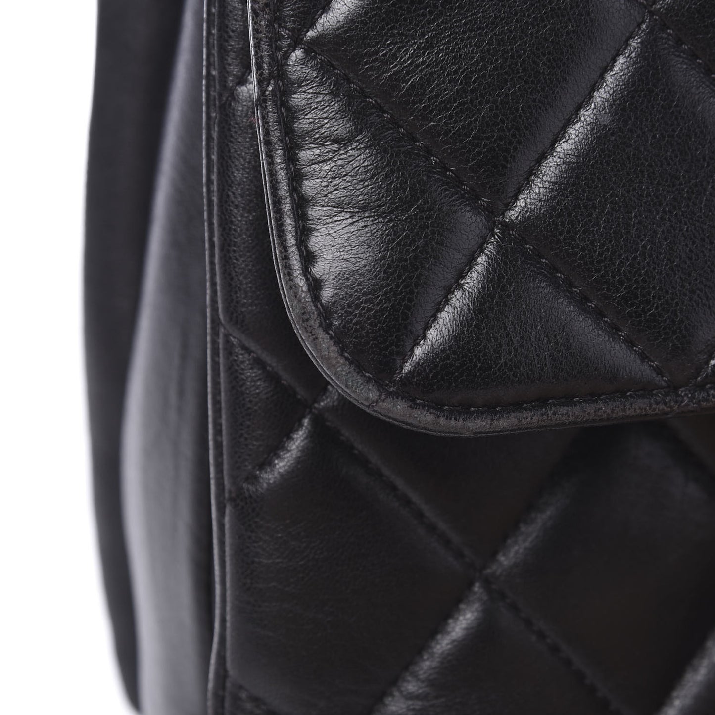 Lambskin Quilted Medium Trendy CC Flap Dual Handle Bag Black