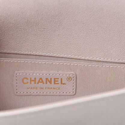 Chanel Caviar Quilted Small Boy Flap Light Beige 9 of 11