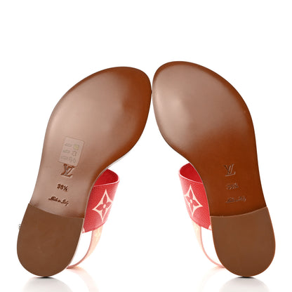 Louis Vuitton Monogram Giant Sandals 38.5 Rouge 5 of 25