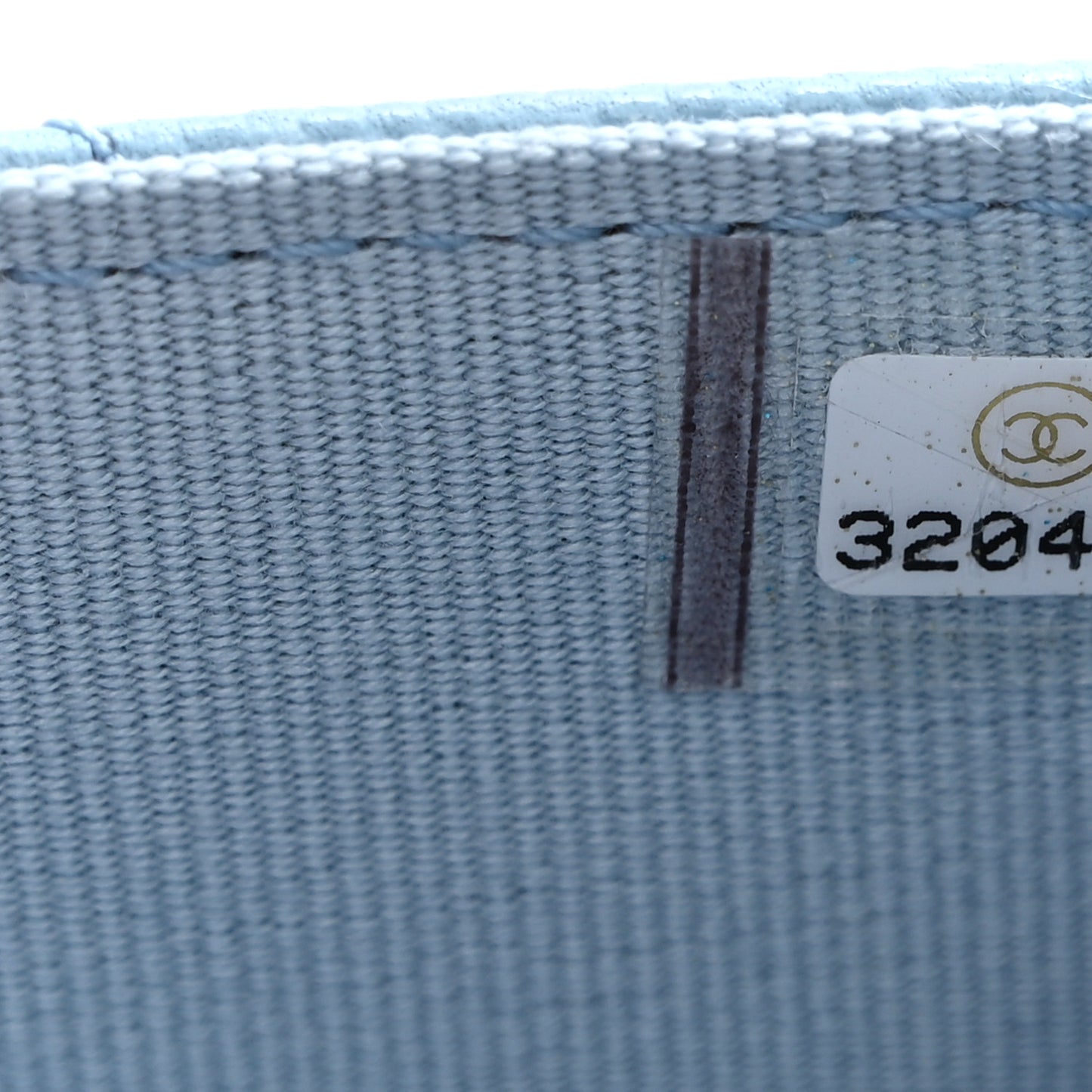 Caviar Quilted Flap Card Holder Wallet Light Blue
