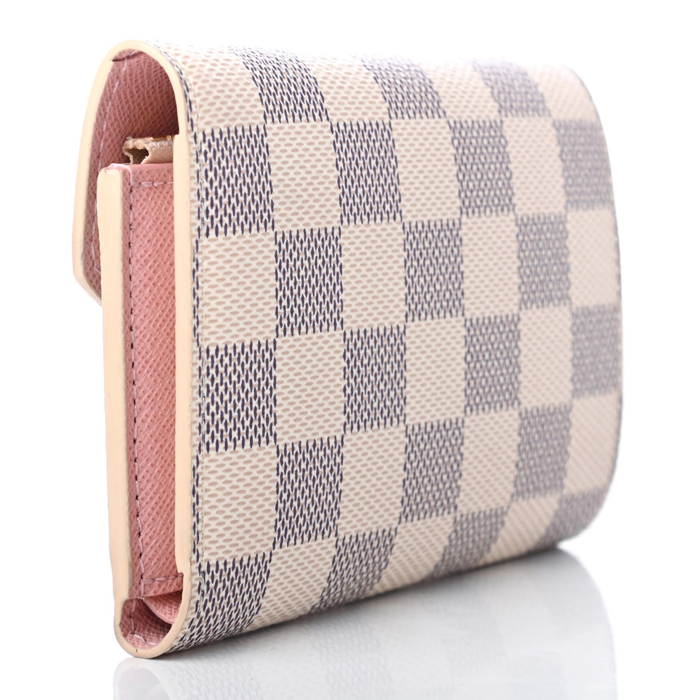 Damier Azur Victorine Wallet Rose Ballerine