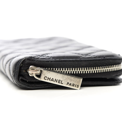 Chanel Aged Calfskin Quilted Paris New York PNY Wallet Black 9 of 10