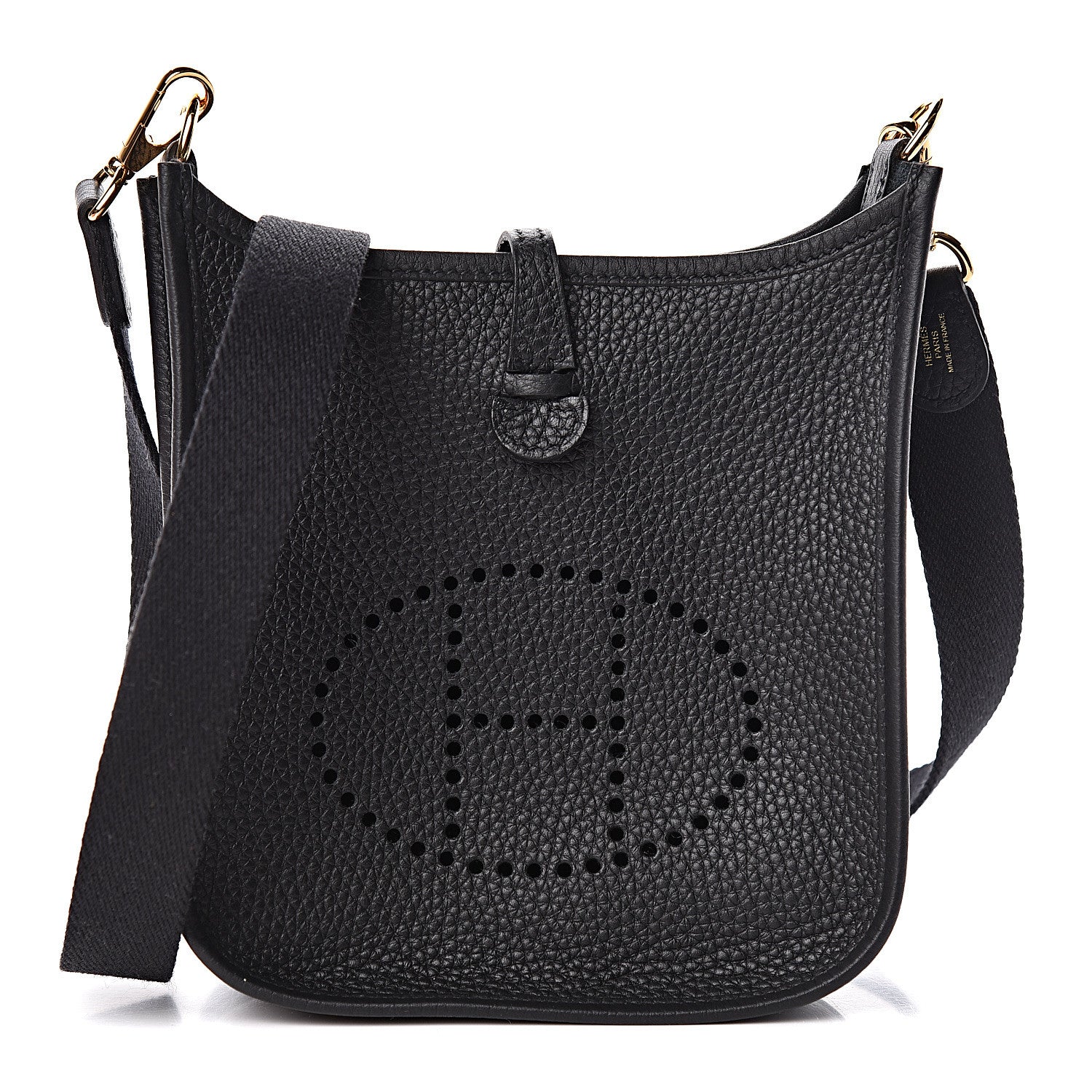 Hermes Taurillon Clemence Evelyne TPM Black 1 of 11