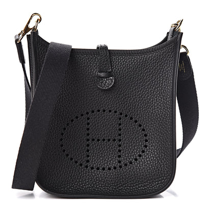 Hermes Taurillon Clemence Evelyne TPM Black 1 of 11