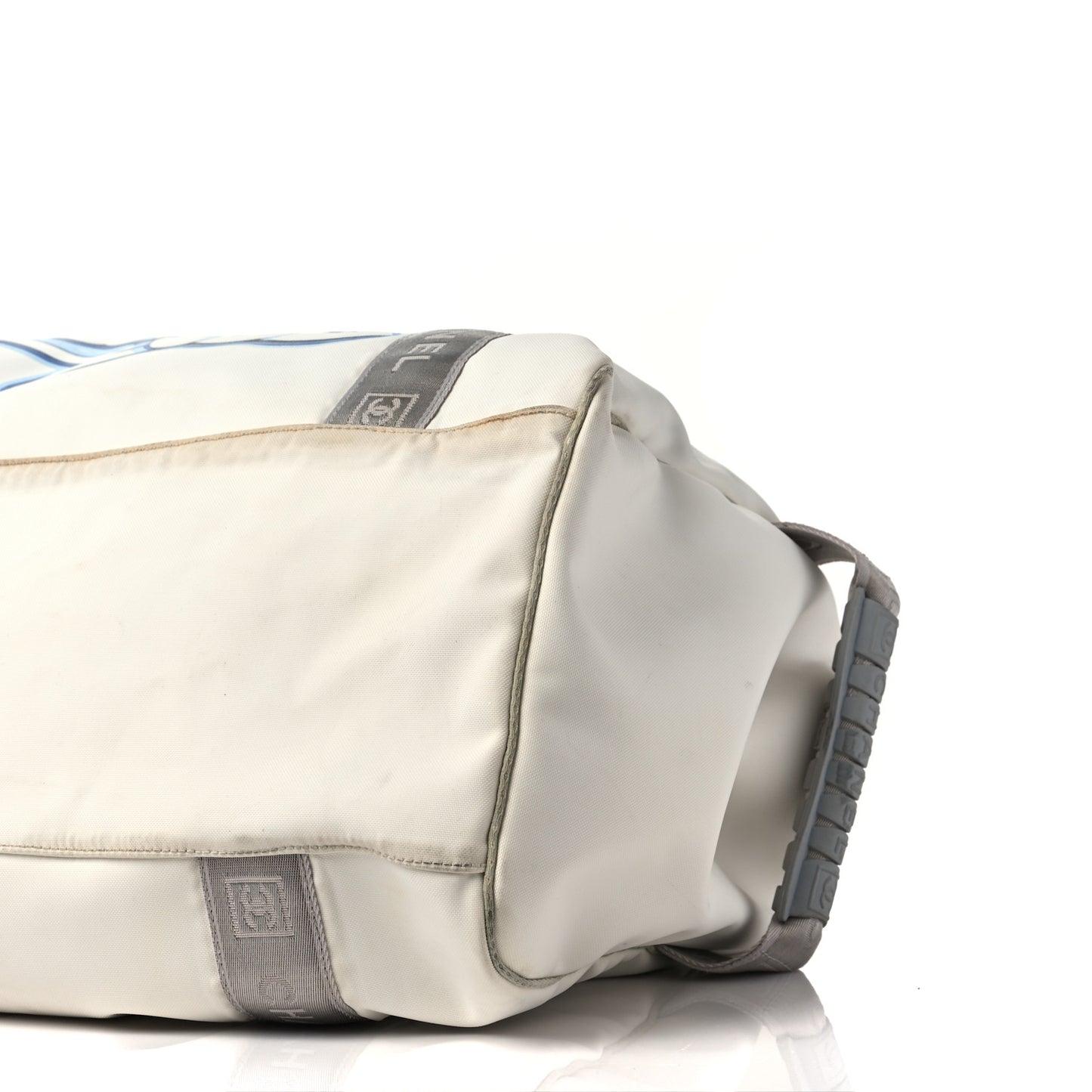 Nylon Mesh Camellia Duffle White Multicolor
