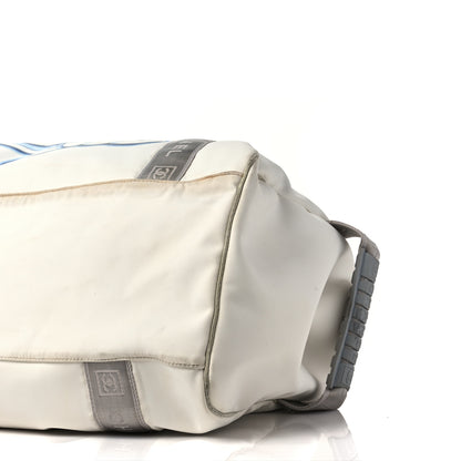 Chanel Nylon Mesh Camellia Duffle White Multicolor 12 of 12