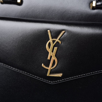 Saint Laurent Shiny Calfskin Medium Uptown Tote Black 10 of 10