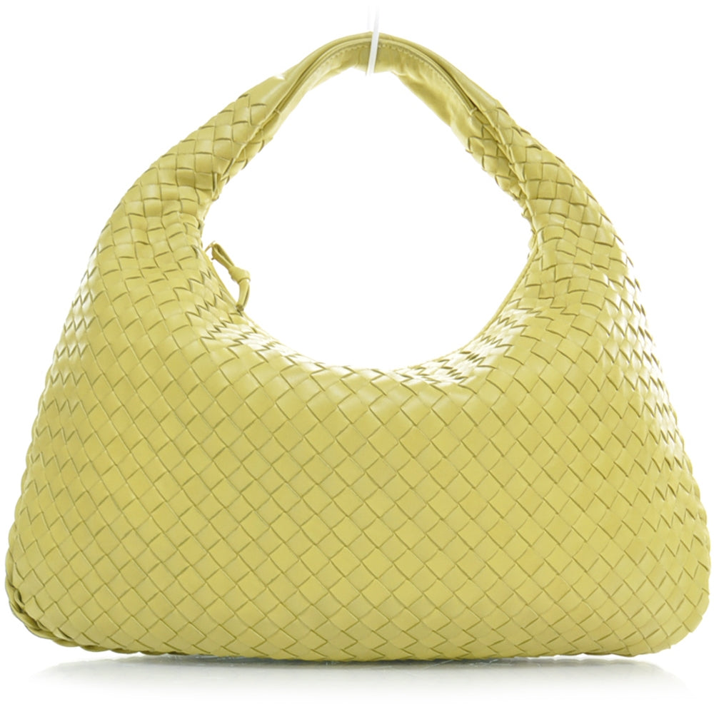 Nappa Intrecciato Medium Veneta Hobo Moutarde
