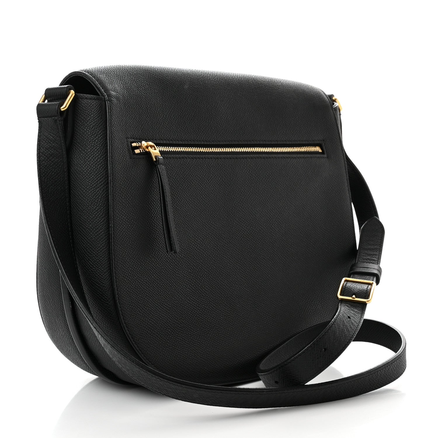Celine Grained Calfskin Medium Trotteur Black 3 of 16