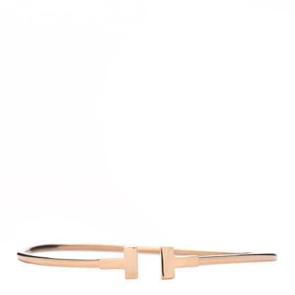 Tiffany 18K Yellow Gold Narrow T Wire Bracelet 1 of 5