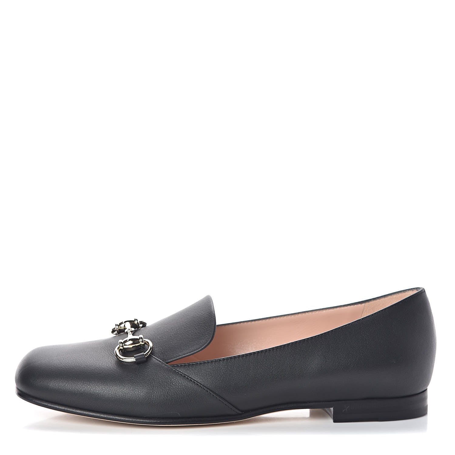 Gucci Calfskin Horsebit Loafers 37.5 Black 1 of 7