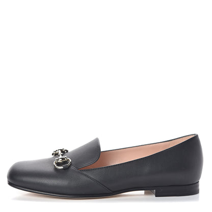 Gucci Calfskin Horsebit Loafers 37.5 Black 1 of 7