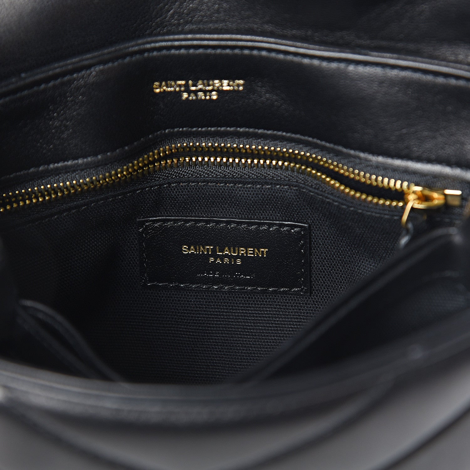 Saint Laurent Calfskin Y Quilted Monogram Toy Loulou Crossbody Bag Black 5 of 8