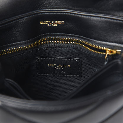 Saint Laurent Calfskin Y Quilted Monogram Toy Loulou Crossbody Bag Black 5 of 8