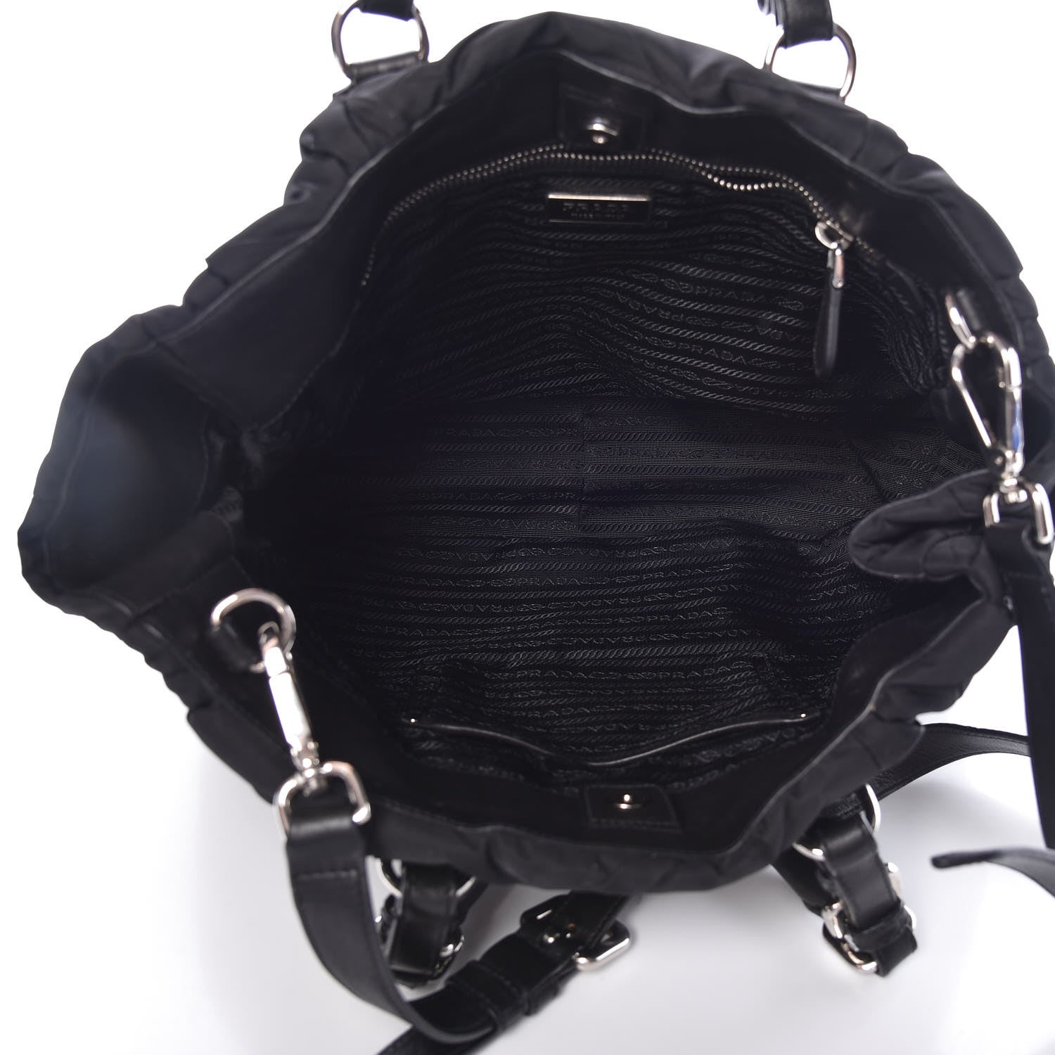 Prada Tessuto Nylon Quilted Tote Nero Black 5 of 13