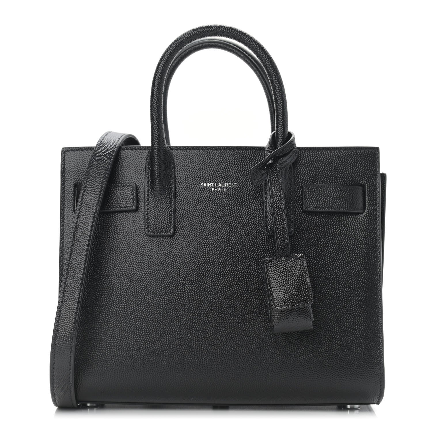 Saint Laurent Grained Calfskin Nano Sac De Jour Black 1 of 9