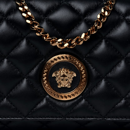 Versace Nappa Quilted Small Medusa Chain Crossbody Black 10 of 10