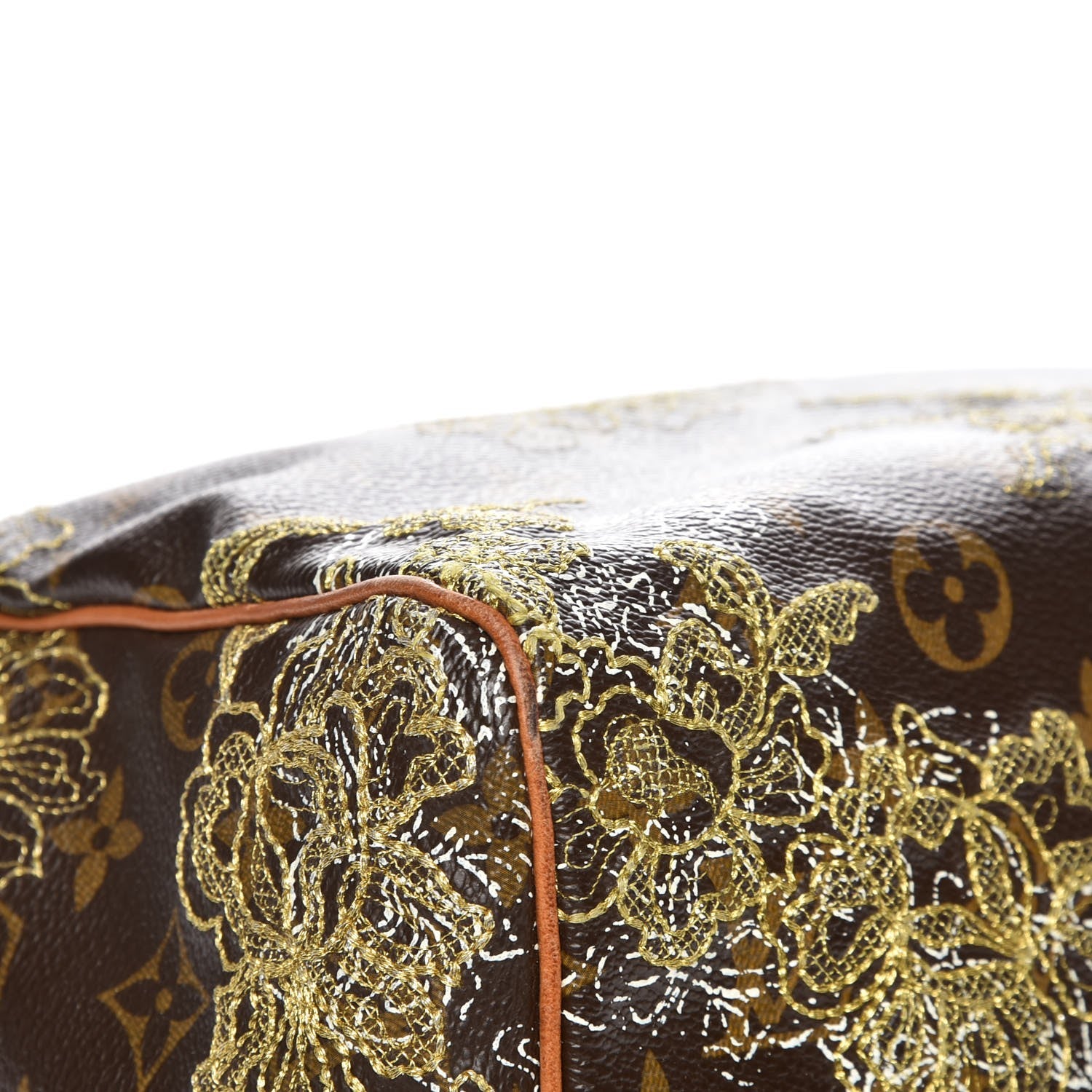 Louis Vuitton Monogram Dentelle Speedy 30 Gold 9 of 12