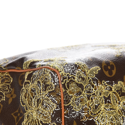 Louis Vuitton Monogram Dentelle Speedy 30 Gold 9 of 12