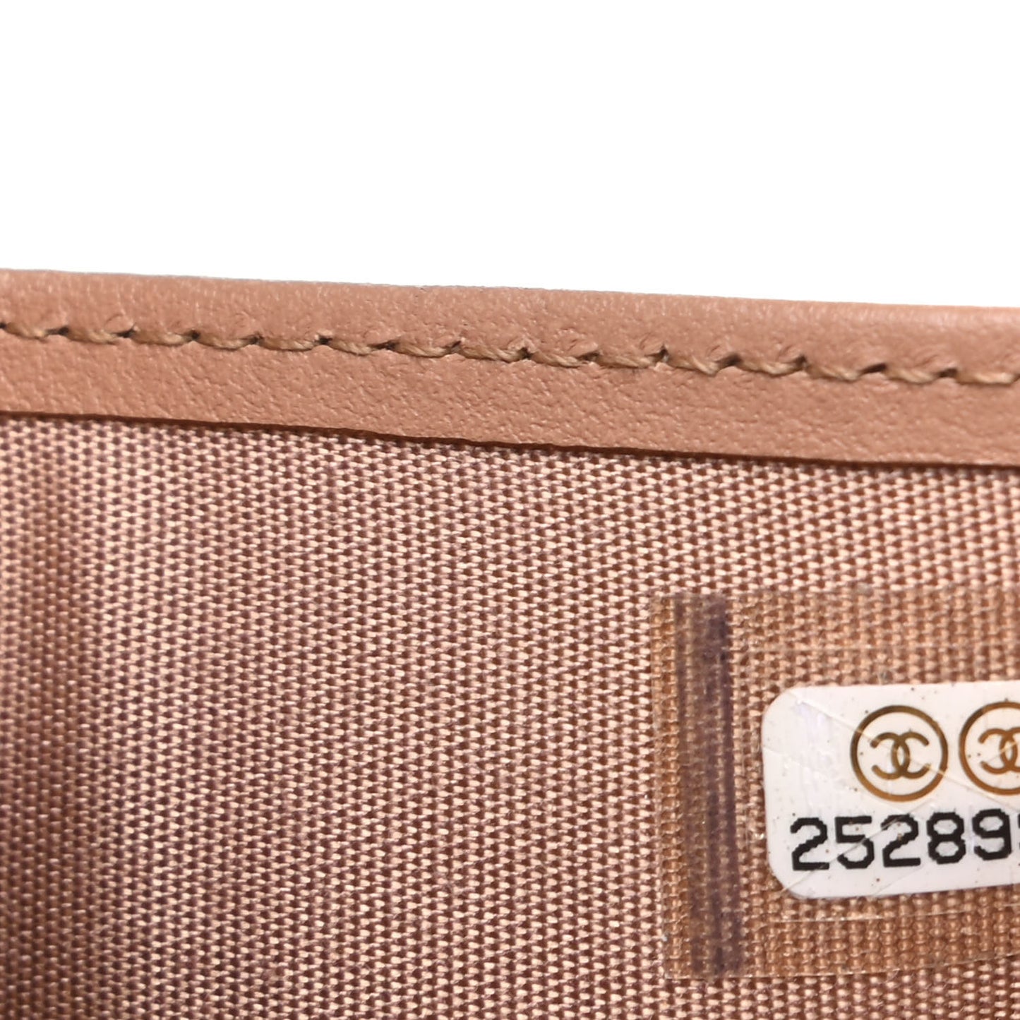 Caviar Chevron Quilted Boy Compact Wallet Light Brown