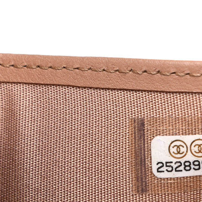 Chanel Caviar Chevron Quilted Boy Compact Wallet Light Brown 7 of 8