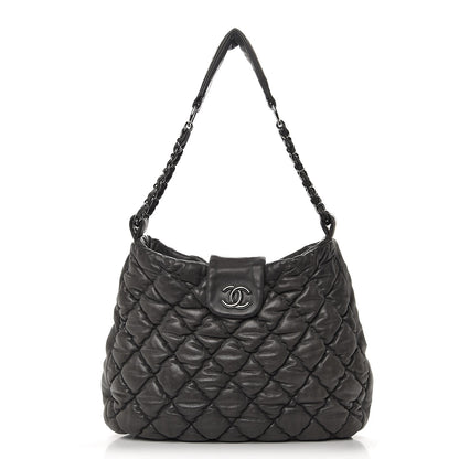 Chanel Calfskin Bubble Quilt Hobo Grey 1 of 7