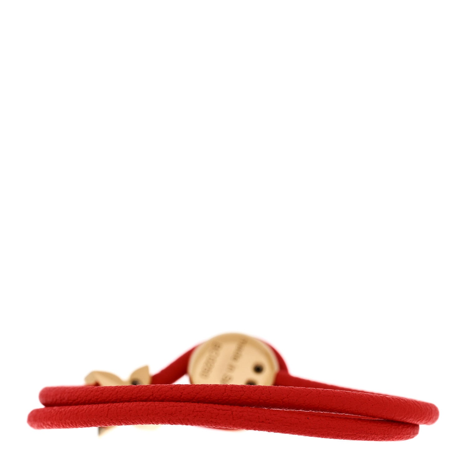 Louis Vuitton Calfskin Keep A Secret Bracelet 17 Red 3 of 5