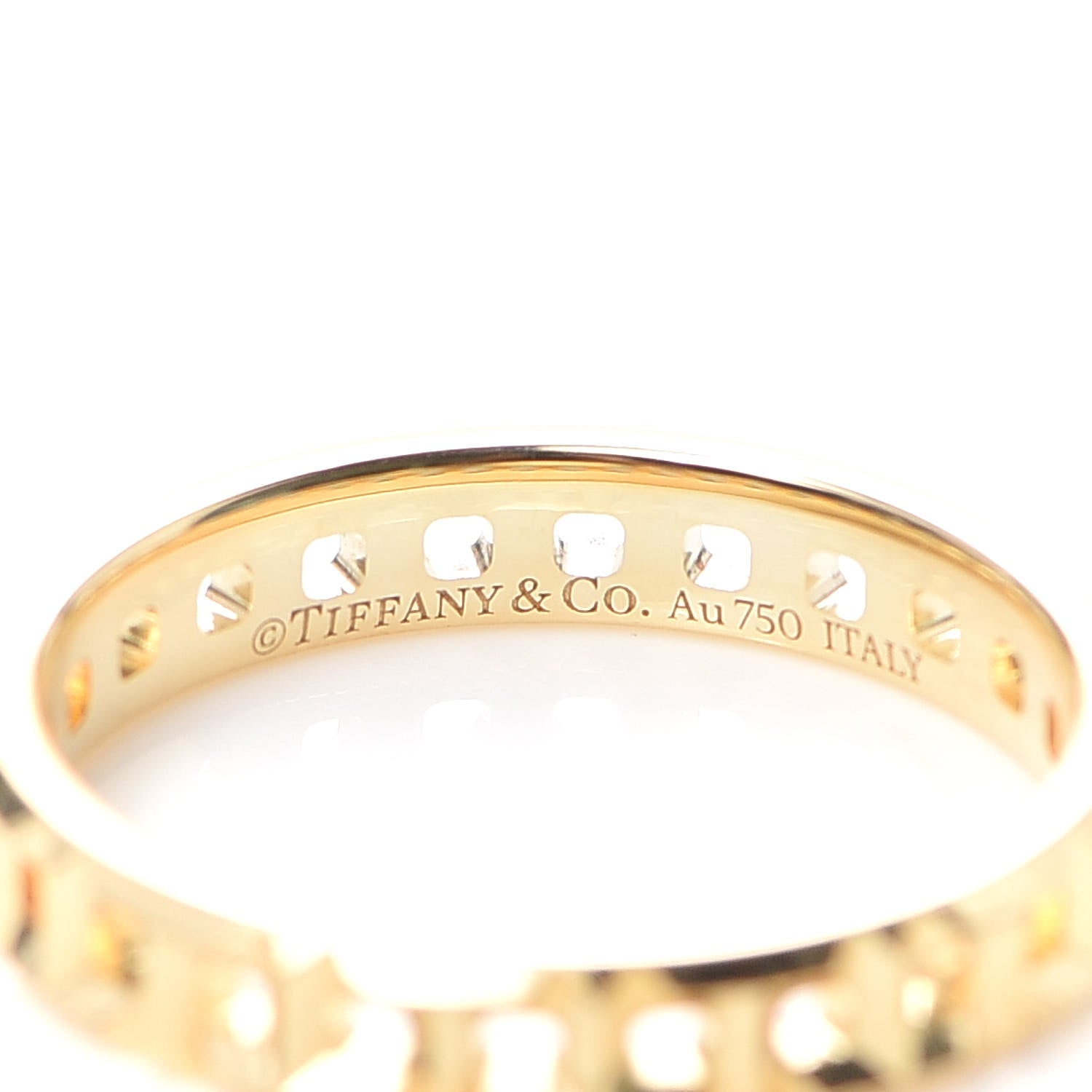 Tiffany 18K Yellow Gold T True Narrow Ring 53 6.25 4 of 5