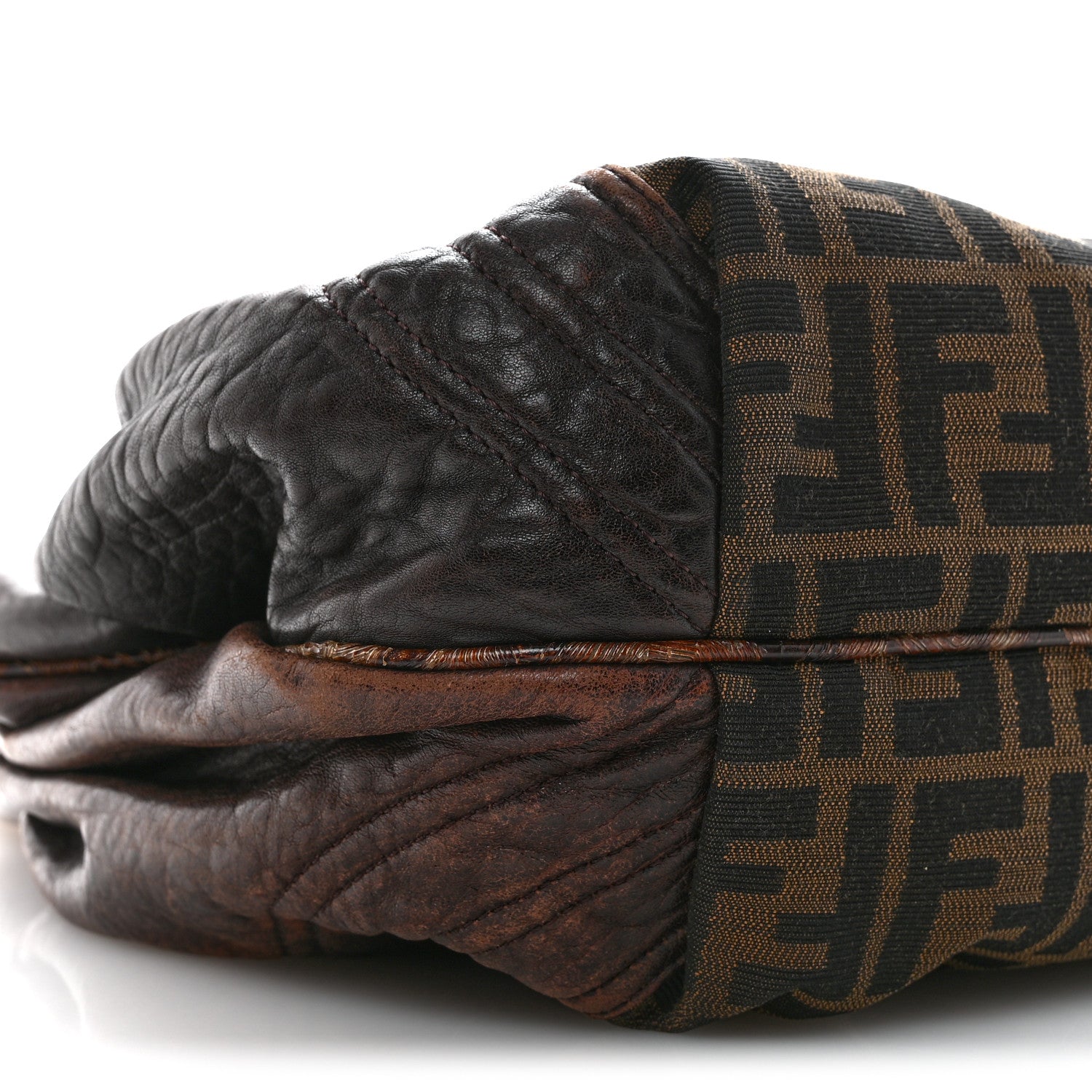 Fendi Zucca Nappa Nuvolata Vitello Tortuga Small Spy Tobacco Moro 10 of 15