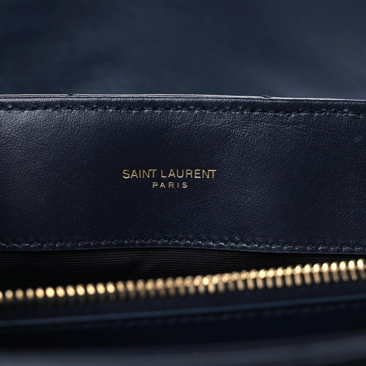 Saint Laurent Calfskin Y Quilted Monogram Medium Loulou Chain Satchel Deep Marine 6 of 15